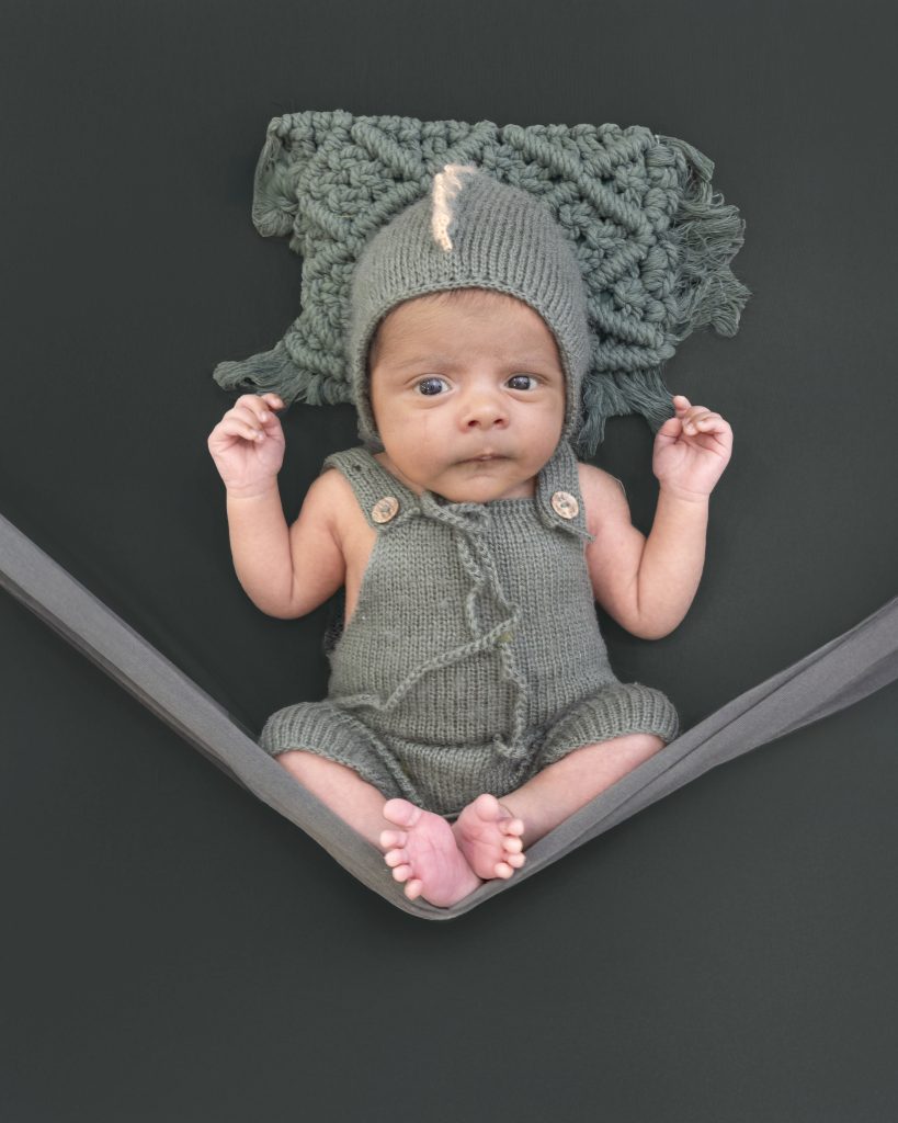Newborn baby portrait with soft studio lighting, Nook Look, Coquitlam